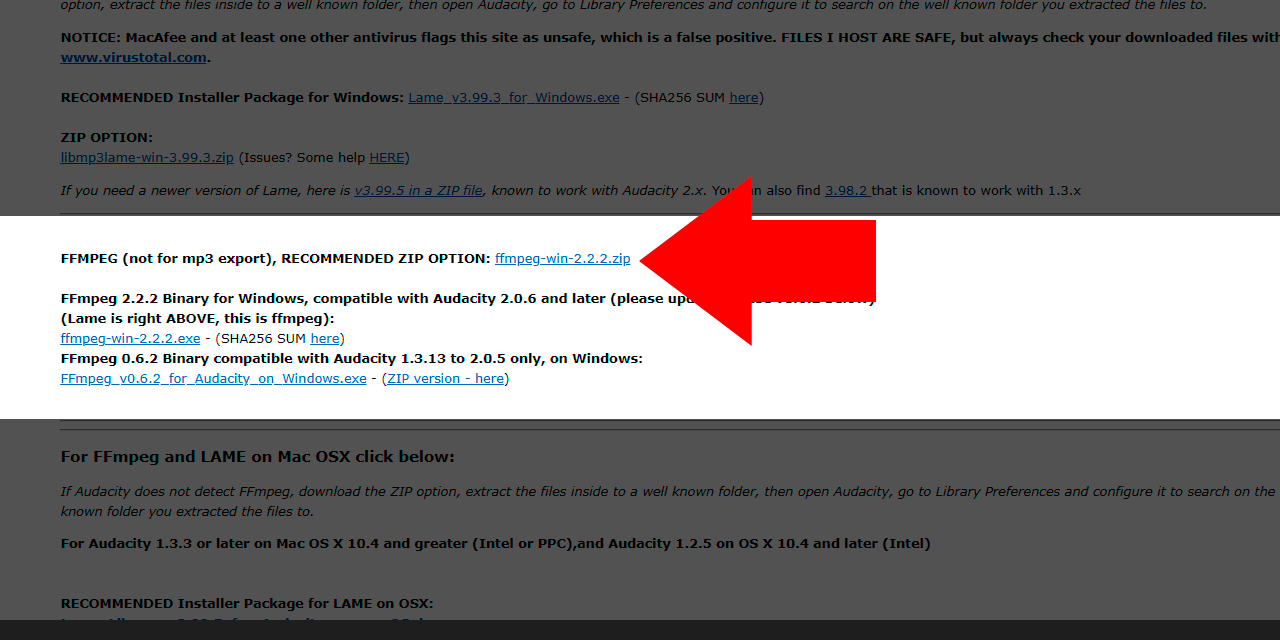 Baixe Lame for Audacity