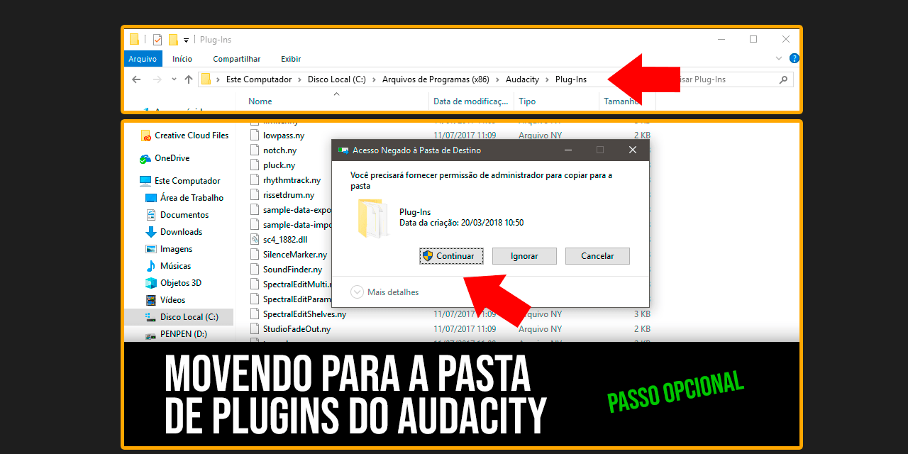 Movendo a pasta