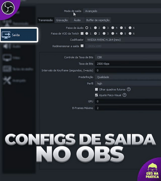 Configurações de Saída